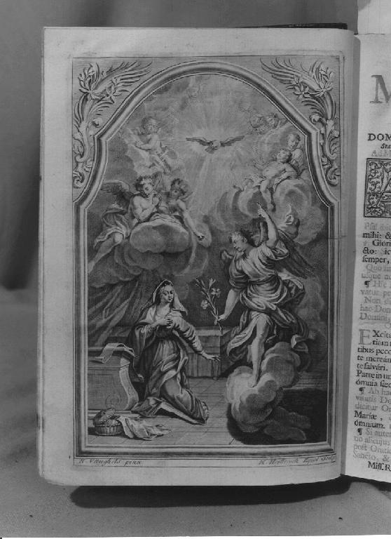 ANNUNCIAZIONE (stampa) di Vleughels Nicolas, Heylbrouck Michael (sec. XVIII)