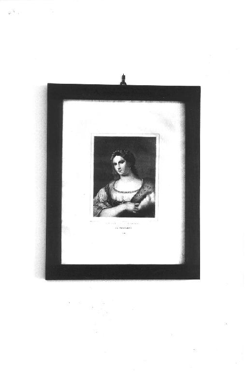 La Fornarina, Ritratto di donna (stampa) di Sanzio Raffaello (prima metà sec. XIX)