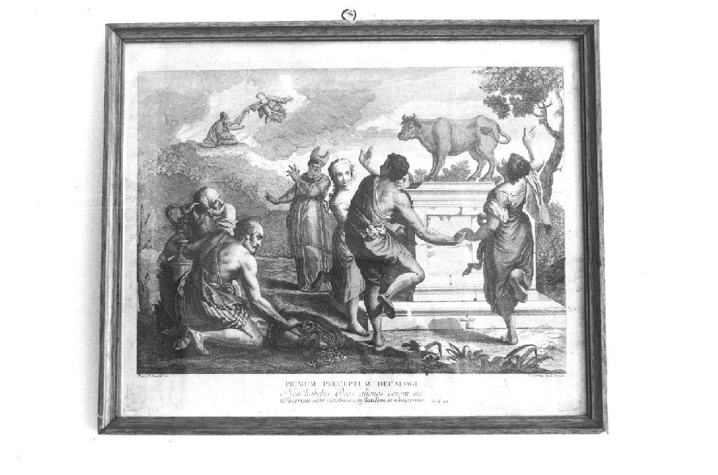 adorazione del vitello d'oro (stampa, serie) - ambito francese (seconda metà sec. XVIII)