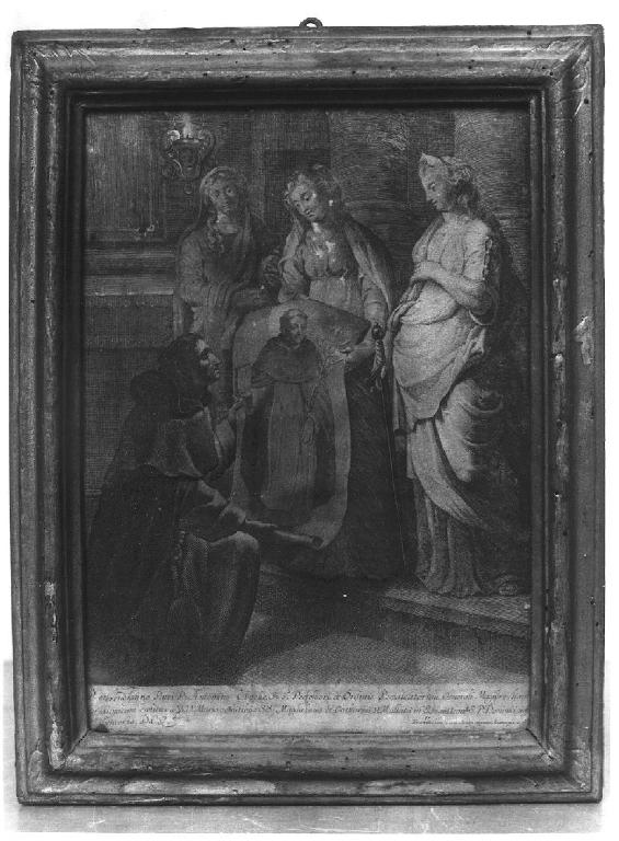 trasporto dell'immagine di San Domenico a un monaco di Soriano (stampa) - ambito olandese (seconda metà sec. XVII)