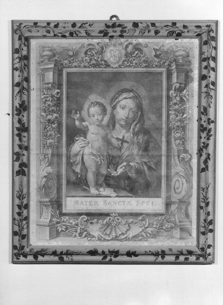 Madonna con Bambino (stampa) di Klauber Catharina (prima metà sec. XIX, sec. XX)