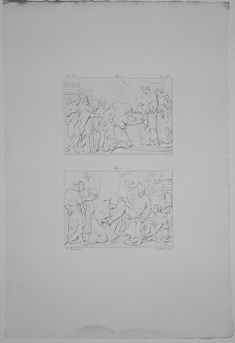 BASSORILIEVI (stampa, serie) di Cartoni Filippo, Bigioli Filippo (secondo quarto sec. XIX)