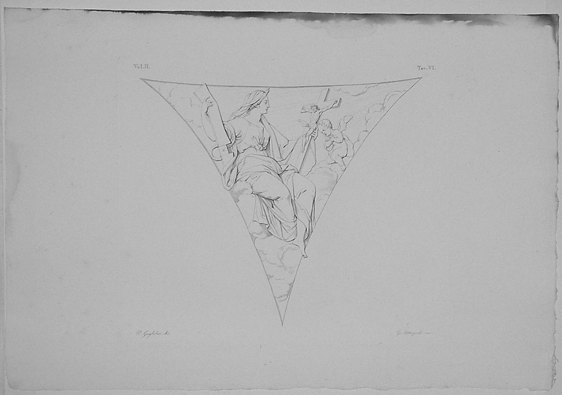 ALLEGORIA DELLA PIETA', ALLEGORIA DELL'AMOR DIVINO (stampa, serie) di Mitterpoch Gioacchino, Guglielmi Paolo, Cornacchini Agostino (secondo quarto sec. XIX)