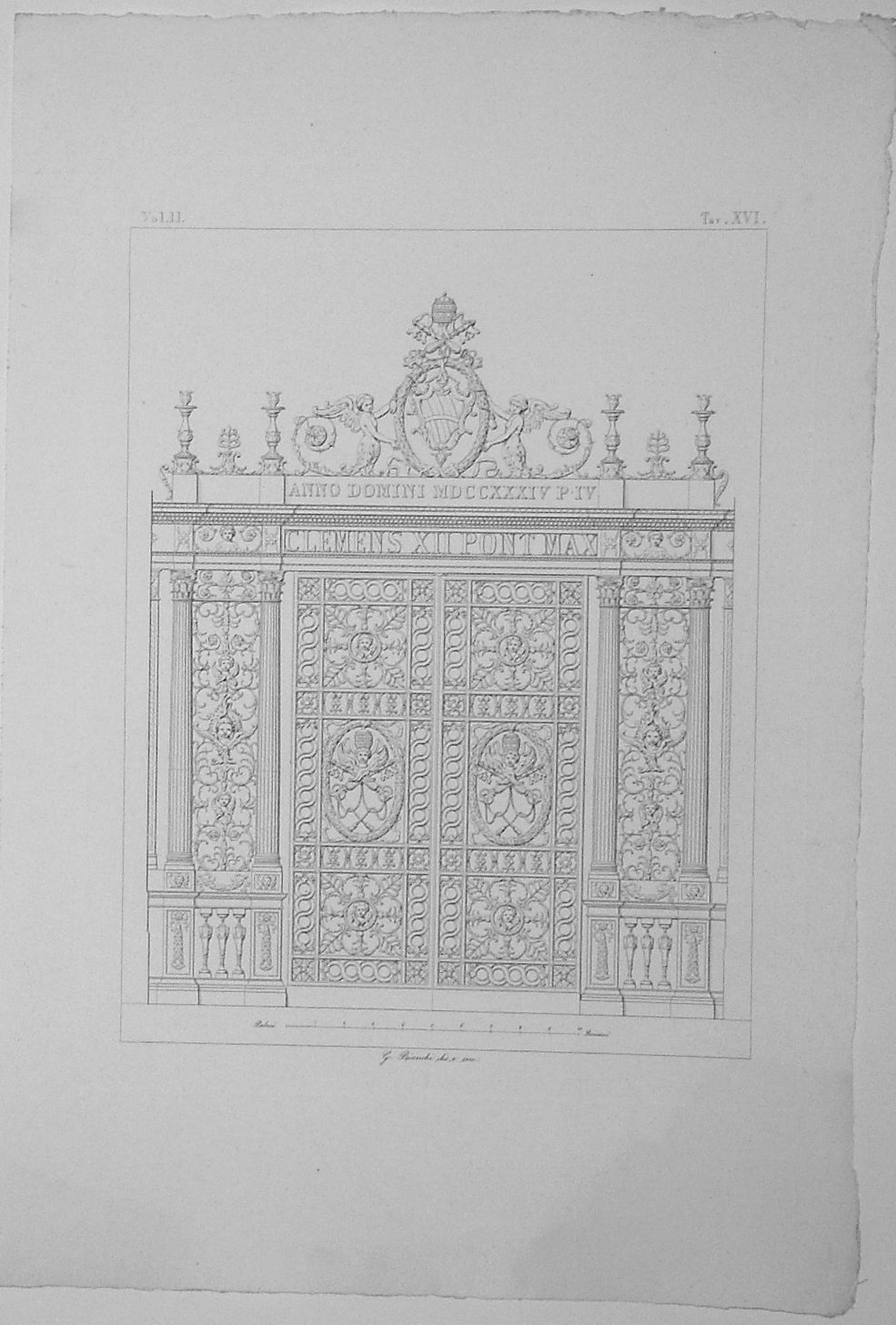 CANCELLATA DELLA CAPPELLA CORSINI (stampa, serie) di Bianchi Giuseppe (secondo quarto sec. XIX)