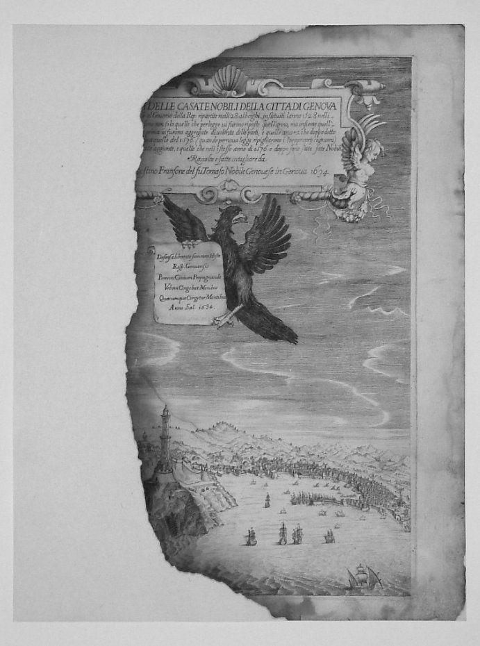 VEDUTA DI GENOVA (stampa, serie) di David Jérôme (secondo quarto sec. XVII)