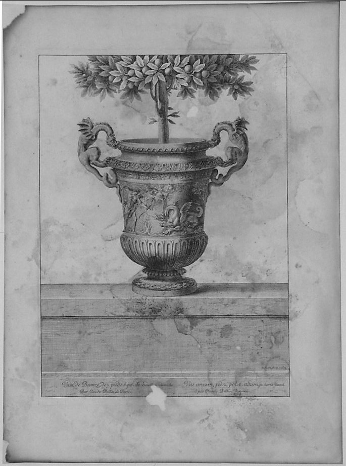 VASO DI BRONZO (stampa) di Lepautre Jean, Ballin Claude (sec. XVII)