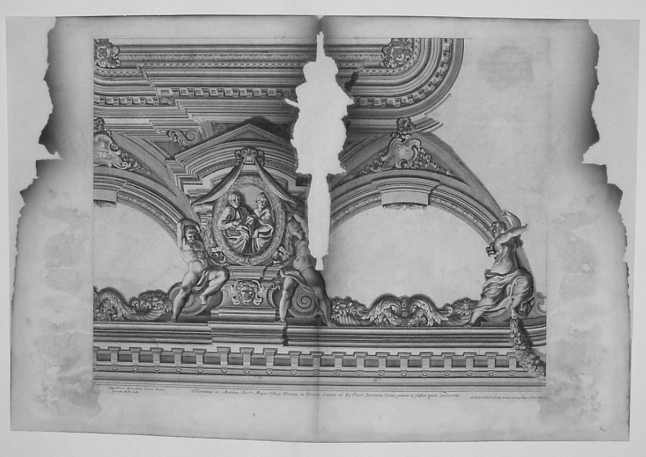 FREGI CON TONDI E RITRATTI (stampa, serie) di Balliu Bernard, Berrettini Pietro detto Pietro da Cortona (sec. XVII)