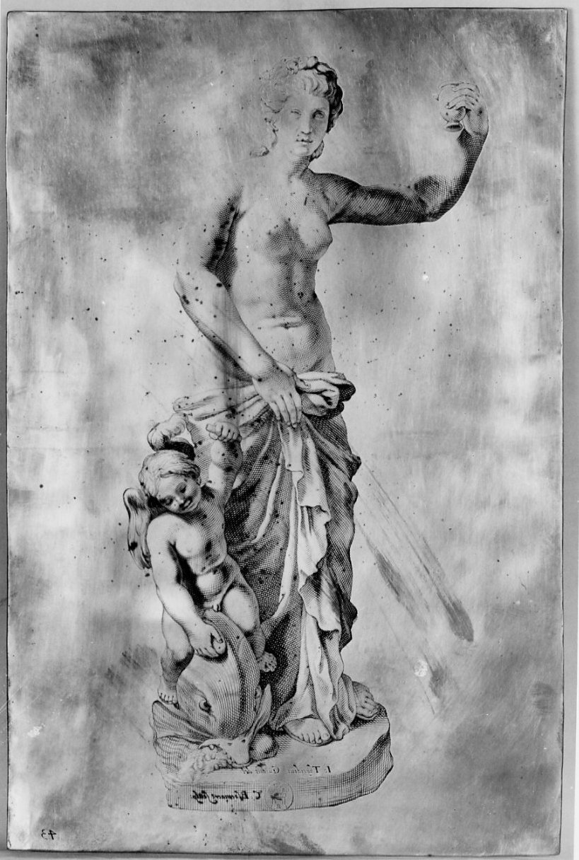 Venere e Cupido (matrice, serie) di Bloemaert Cornelis il Giovane, Guidi Giovanni Citosibio (sec. XVII)