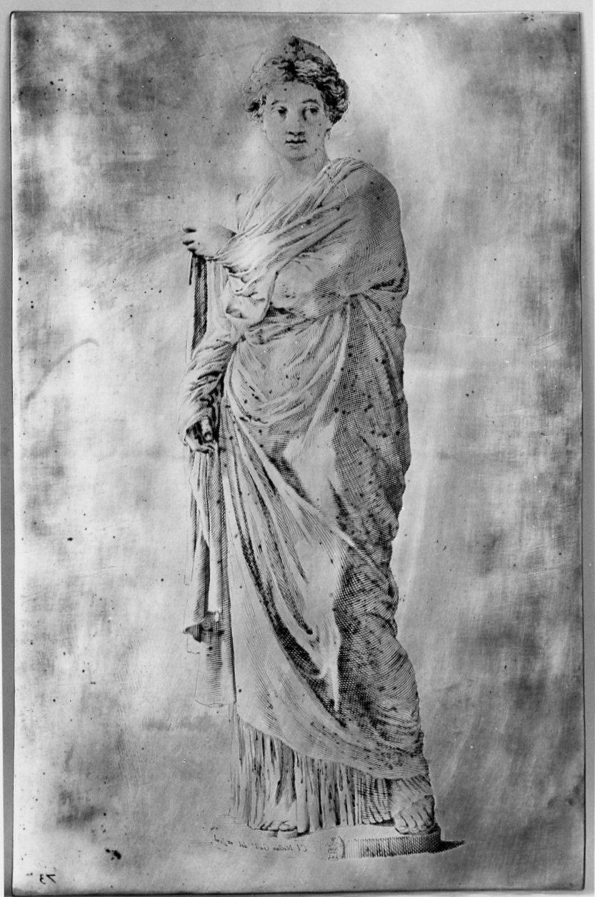 Polimnia (matrice, serie) di Mellan Claude (sec. XVII)