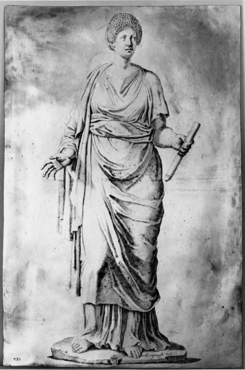 figura femminile (matrice, serie) di Natalis Michel, Ruggieri Giovanni Battista detto Battistino del Gessi (sec. XVII)