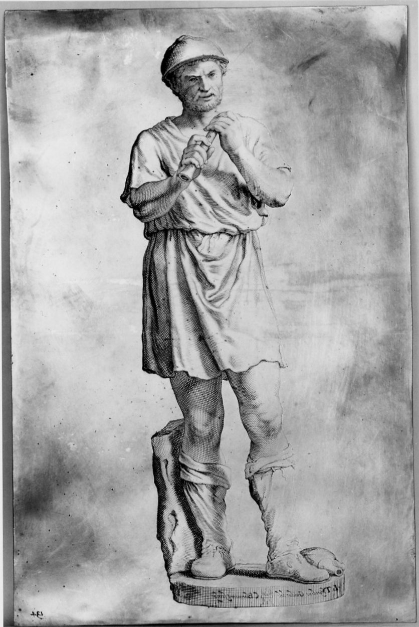 figura maschile (matrice, serie) di Bloemaert Cornelis il Giovane, Guidi Giovanni Citosibio (sec. XVII)