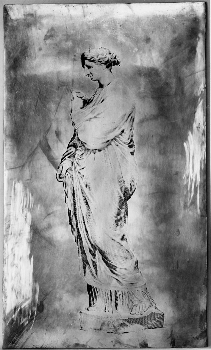figura femminile (matrice, serie) di Mellan Claude (sec. XVII)