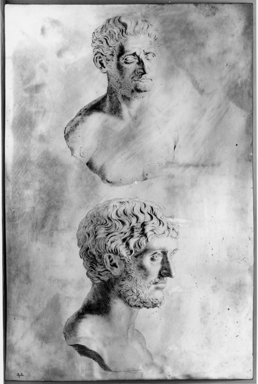 busti maschili (matrice, serie) di Matham Theodor (sec. XVII)