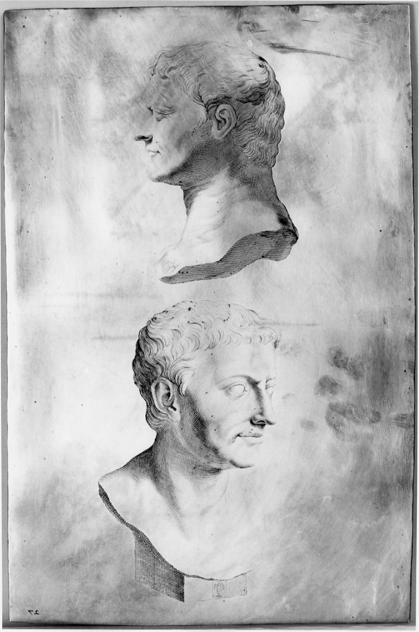 busti maschili (matrice, serie) di Matham Theodor (sec. XVII)