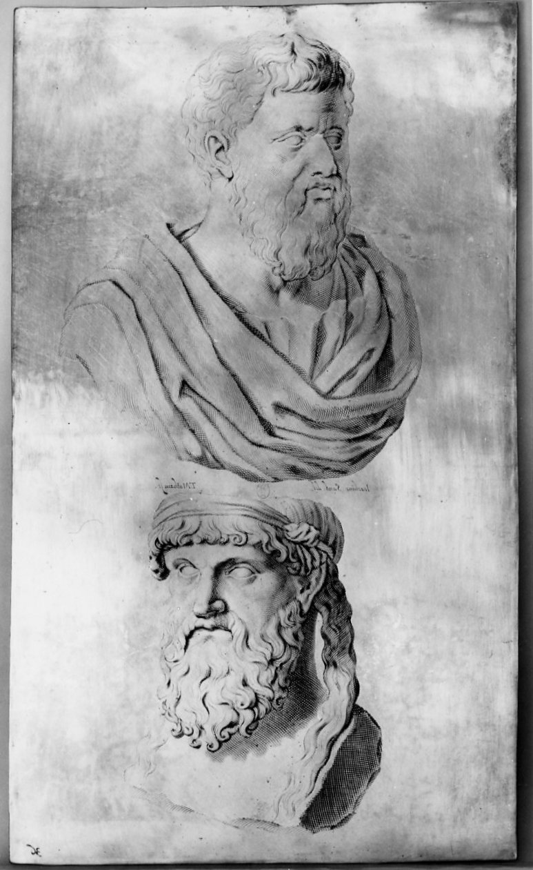 busti maschili (matrice, serie) di Matham Theodor, Von Sandrart Joachim (sec. XVII)