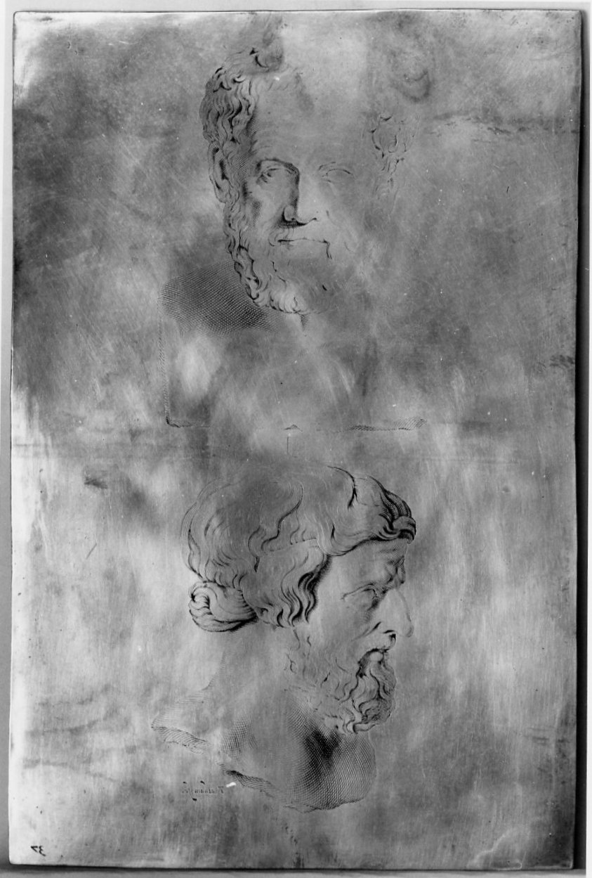 busti maschili (matrice, serie) di Matham Theodor (sec. XVII)