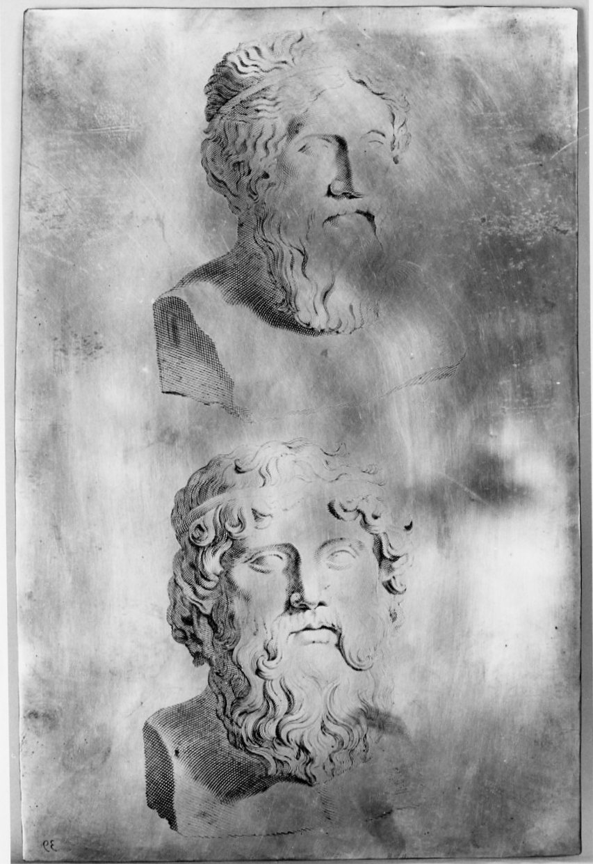 busti maschili (matrice, serie) di Matham Theodor (sec. XVII)