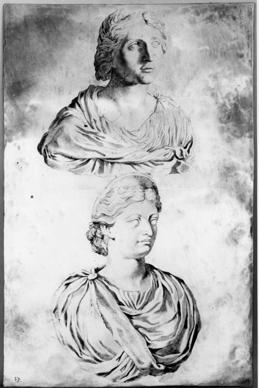 busti femminili (matrice, serie) di Matham Theodor (sec. XVII)
