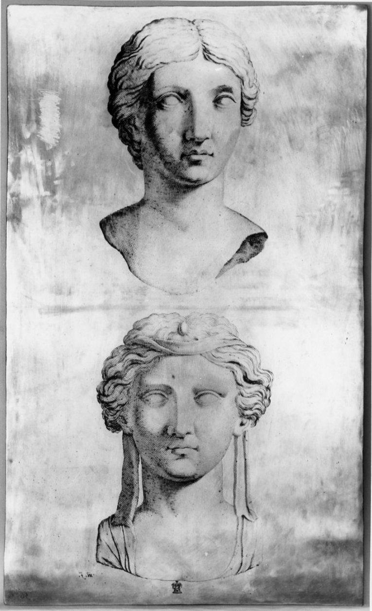 busti femminili (matrice, serie) di Natalis Michel, Ruggieri Giovanni Battista detto Battistino del Gessi (sec. XVII)