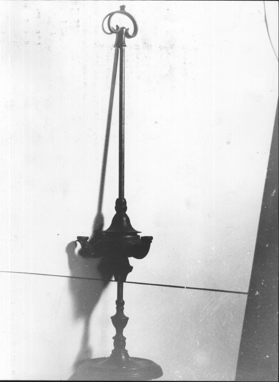 lampada, mezzi d'illuminazione - bottega ligure (sec. XIX)