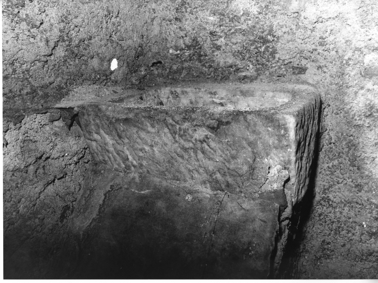 vaschetta per conservare l'olio di sansa, vasca - produzione (sec. XVII metà, sec. XVIII)