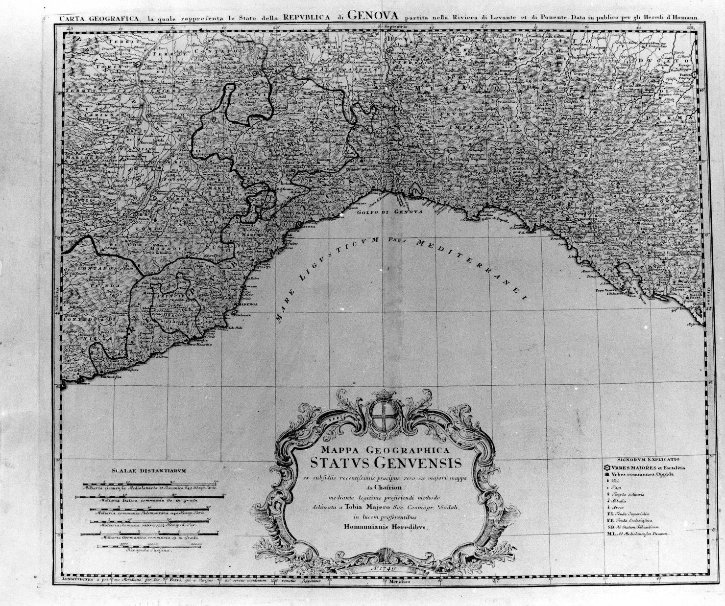 carta geografica (stampa) di Maier Tobias (sec. XVIII)