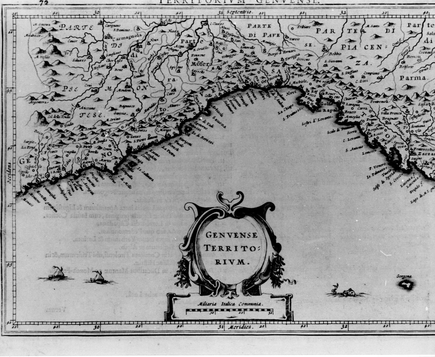 carta geografica (stampa a colori) di Hondius Jodocus II (sec. XVII)