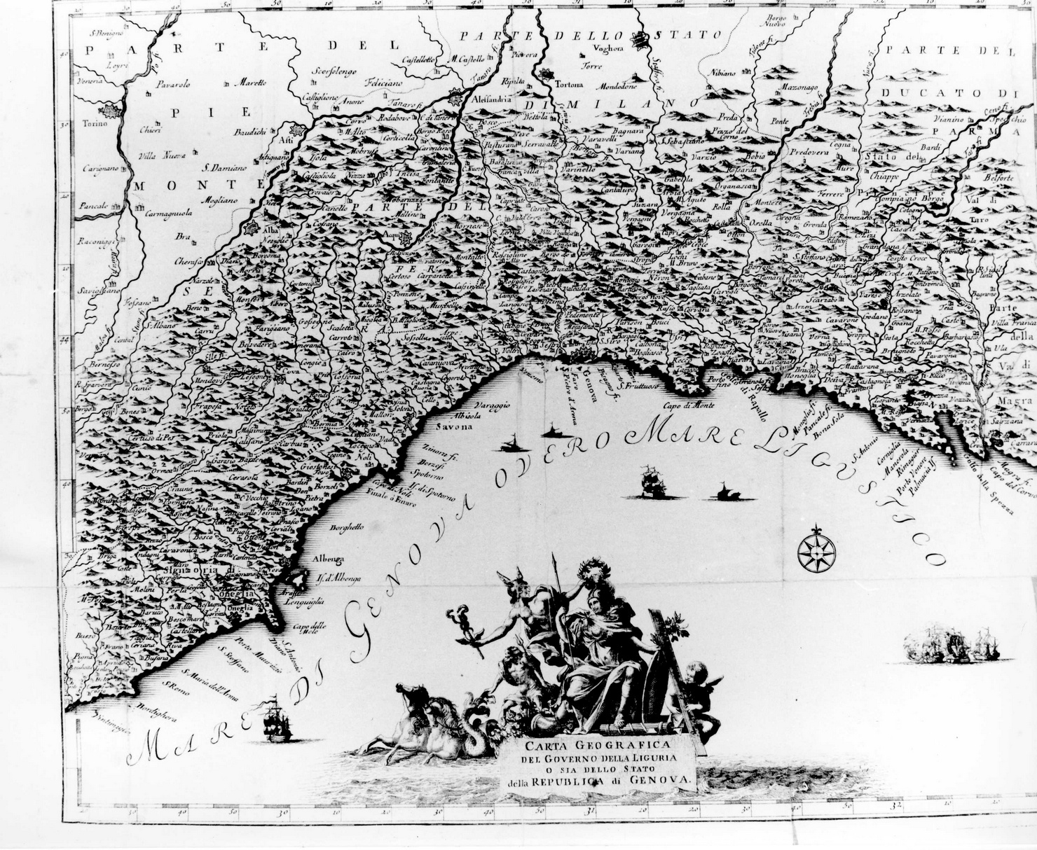 carta geografica (stampa) di De L'Isle Guillame (sec. XVIII)