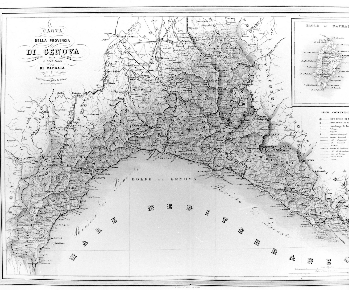 carta geografica (stampa) - ambito lombardo (?) (terzo quarto sec. XIX)