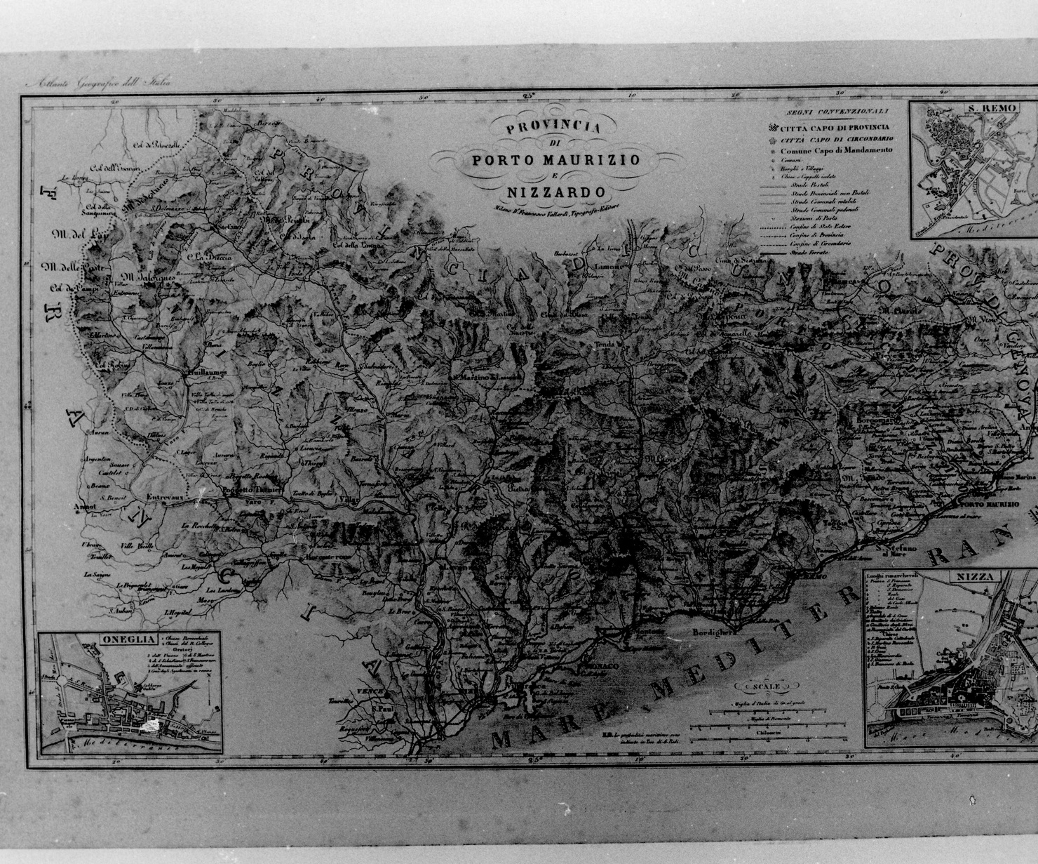 carta geografica (stampa) - ambito lombardo (?) (sec. XIX)