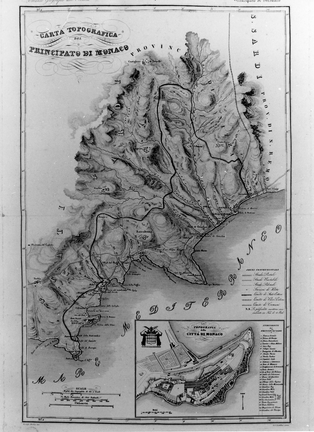 carta geografica (stampa) di Maina J, Castellini G (sec. XIX)