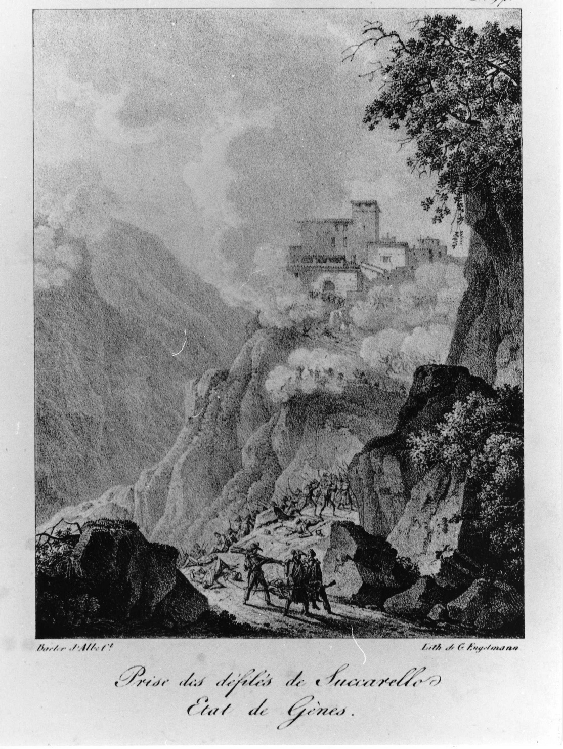 paesaggio (stampa) di Bacler d'Albe Louis Albert Guislan, Engelmann Godefroy (sec. XIX)