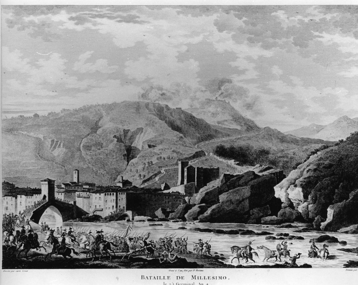 paesaggio (stampa) di Vernet Carle, Duplessi Bertaux Jean, Masquelier Louis Joseph (sec. XIX)