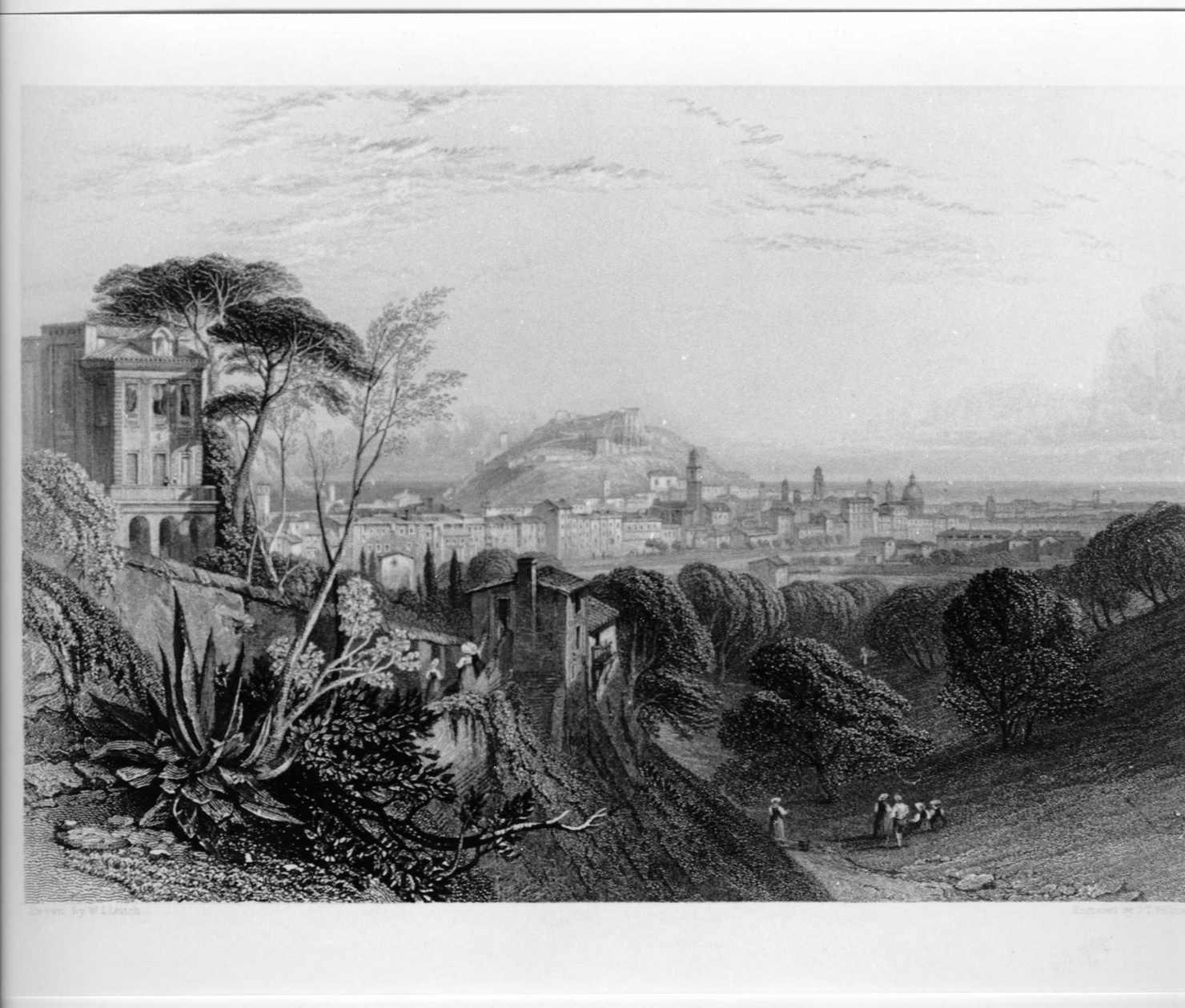 paesaggio (stampa) di Leitch William Leighton, Willmore James Tibbits (prima metà sec. XIX)