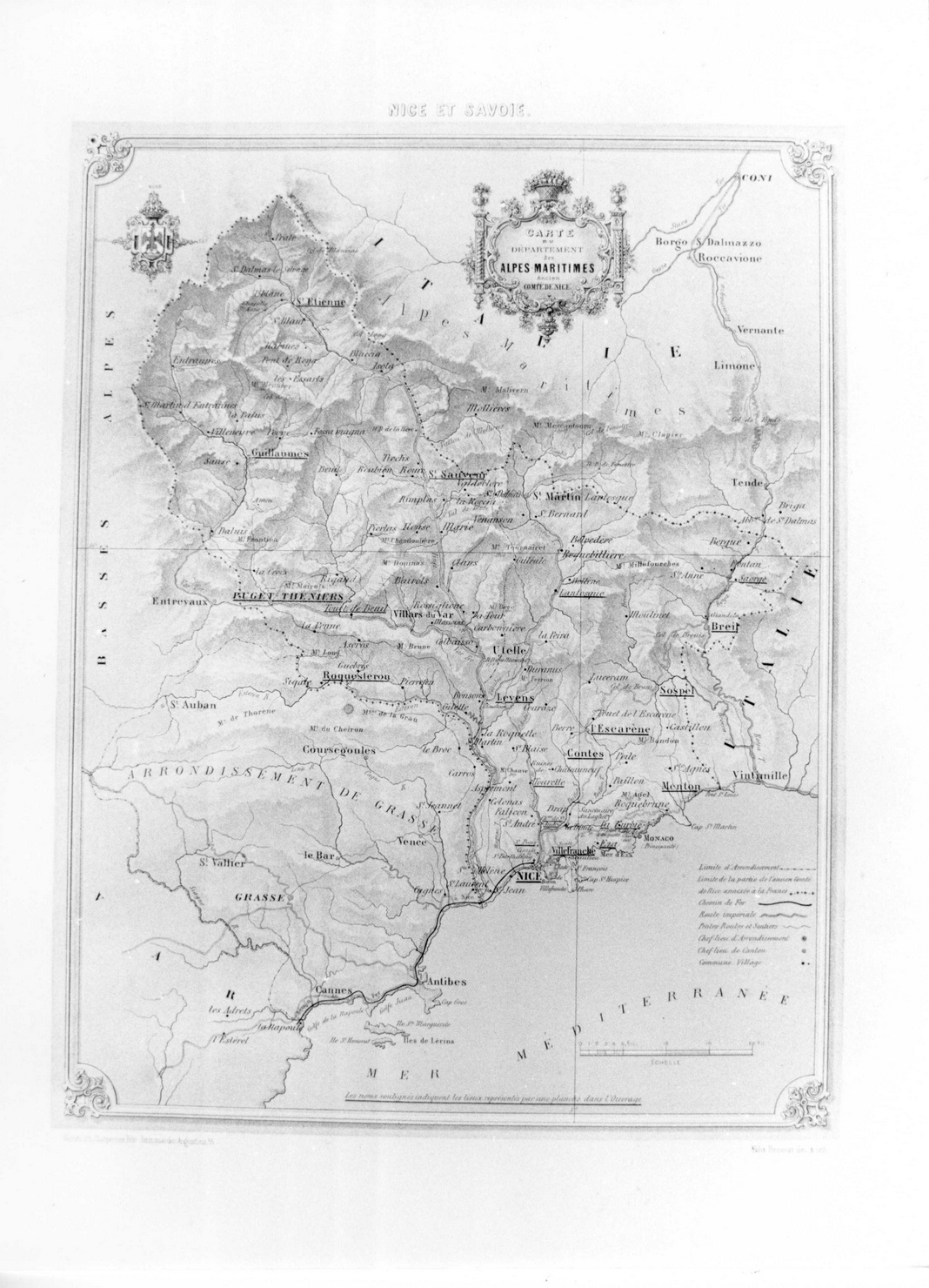 carta geografica (stampa) di Benoist Félix (sec. XIX)