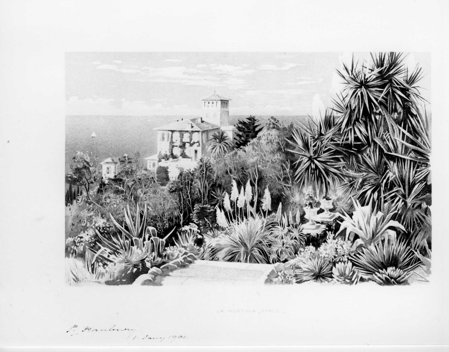 paesaggio (stampa a colori) di Nestel Hermann, Nister H (secc. XIX/ XX)