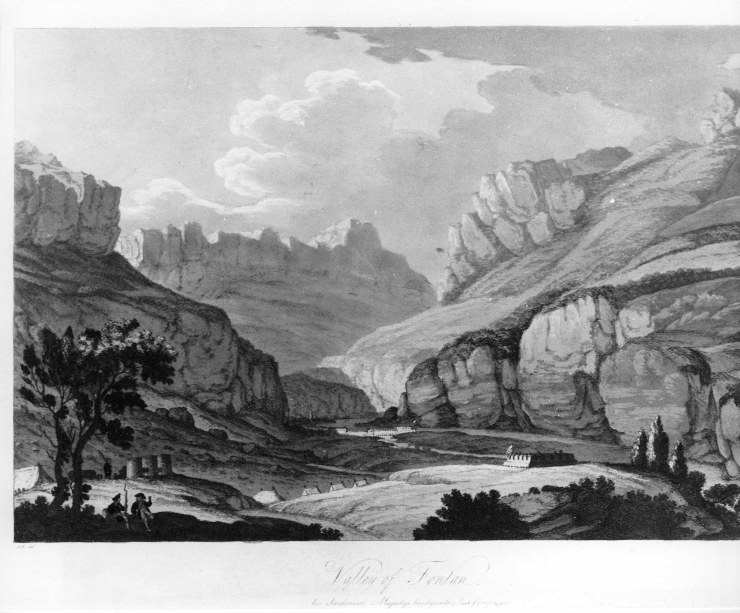 paesaggio (stampa a colori) di Beaumont Jean Francois, Apostool Cornelis (sec. XVIII)