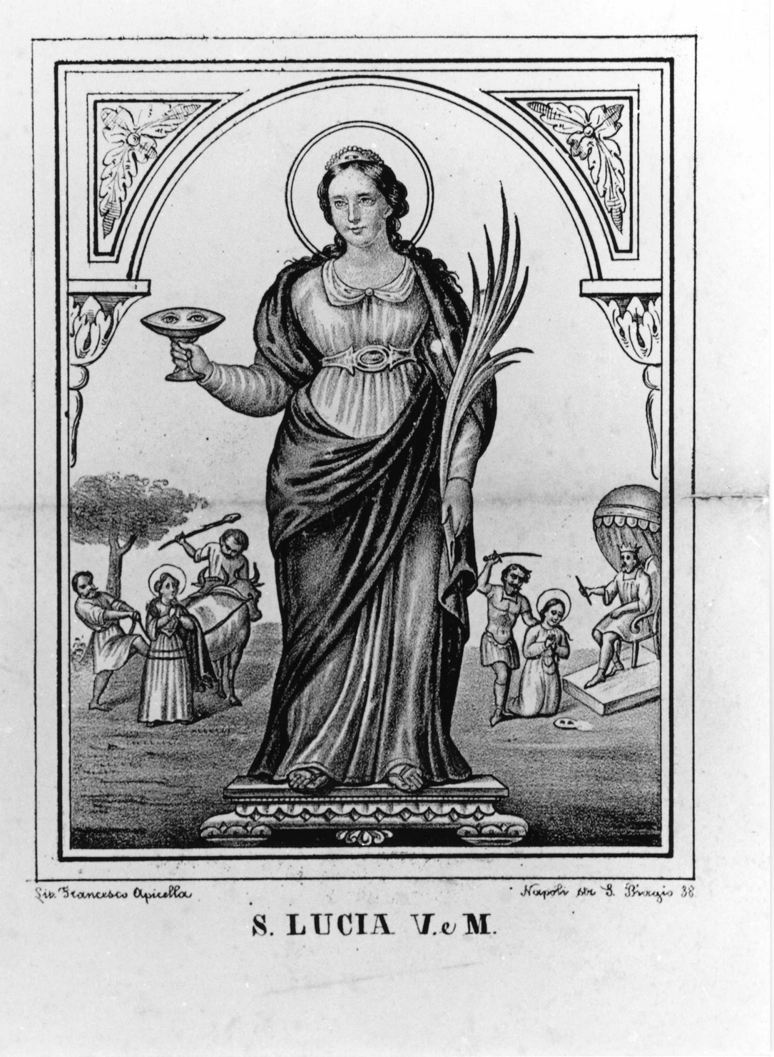 SANTA LUCIA (stampa) - ambito italiano (prima metà sec. XIX)