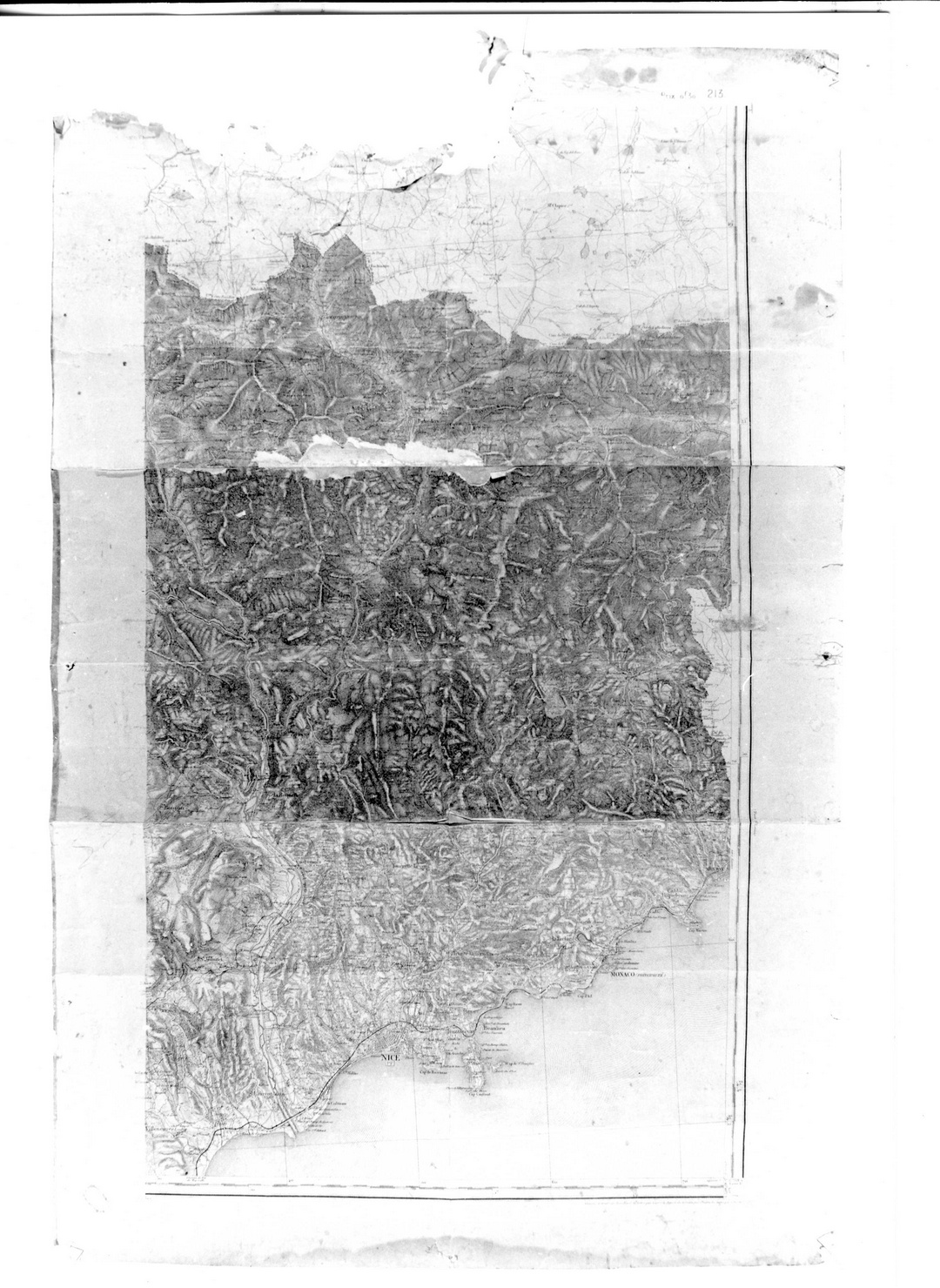 IL NIZZARDO, carta geografica (stampa) di Rouillard, Carrè, Chartier (sec. XIX)