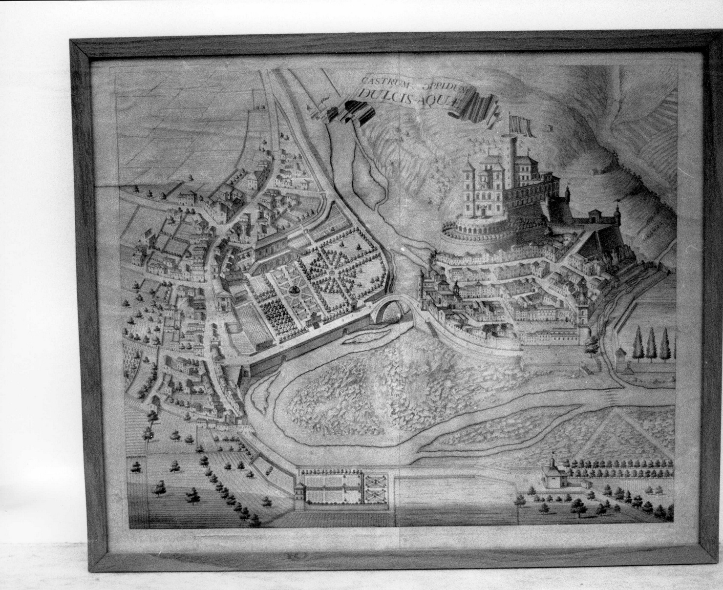 veduta topografica di Dolceacqua (stampa) - ambito italiano (?) (sec. XIX)