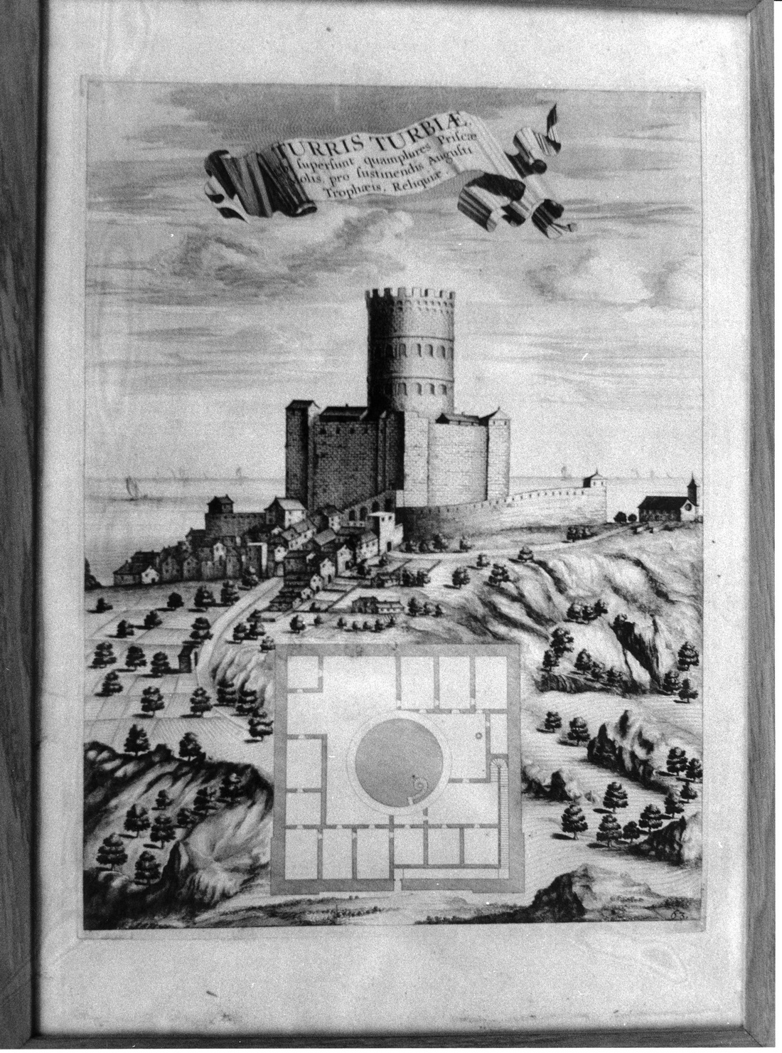 veduta della torre di La Turbie (stampa) - ambito austriaco (sec. XIX)