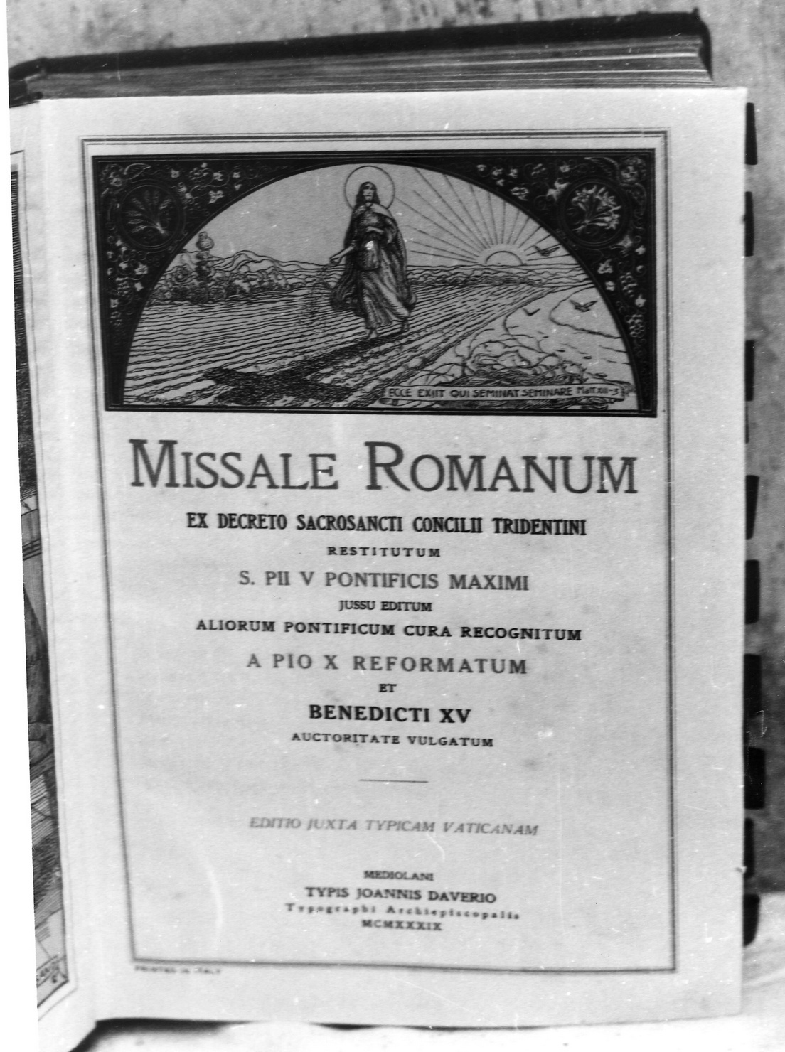 MESSALE ROMANUM, Cristo (stampa) di Albano (prima metà sec. XX)