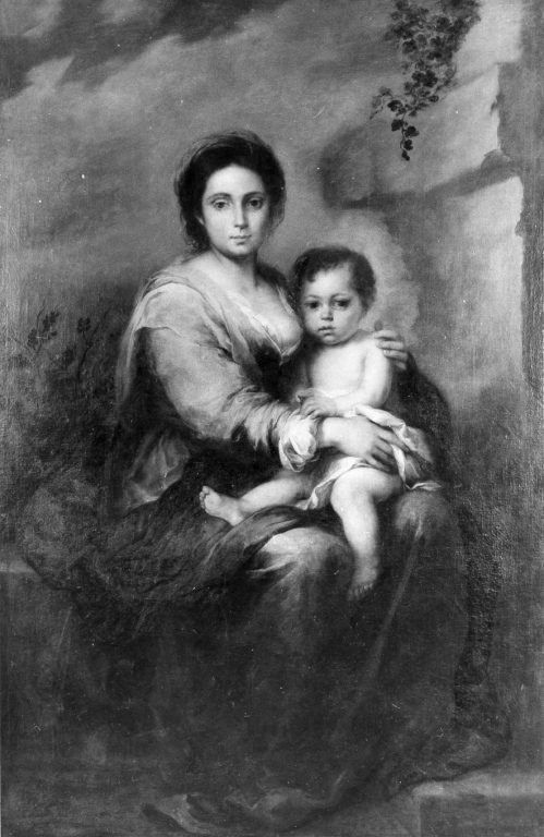 Madonna del latte, Madonna con Bambino (dipinto) di Murillo Bartolomé Esteban (sec. XVII)