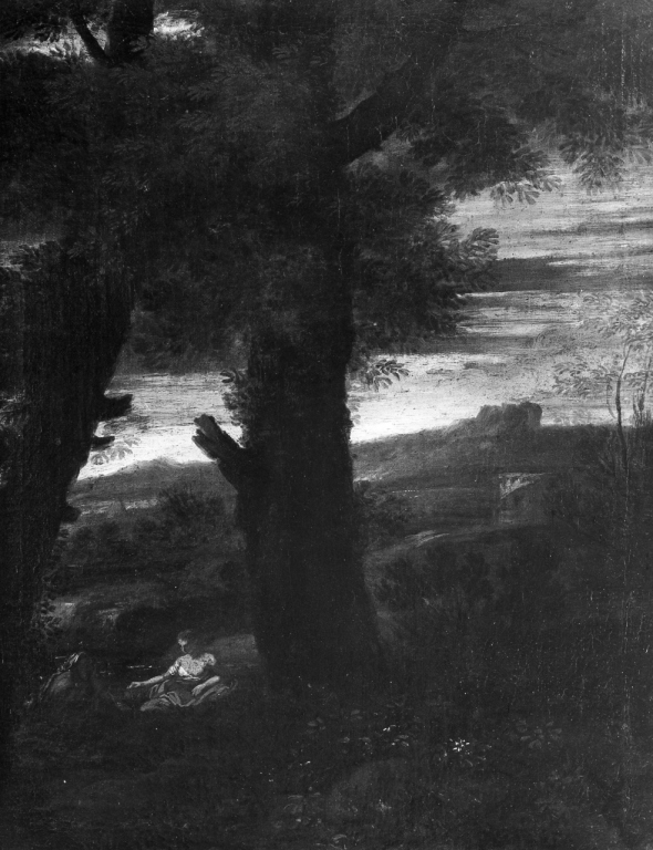 paesaggio (dipinto) di Dughet Gaspard detto Pussino (maniera) (seconda metà sec. XVII)