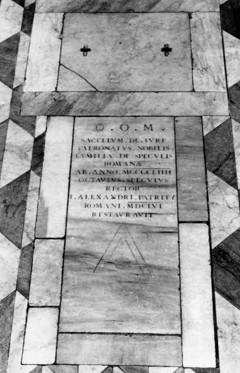 lapide tombale - ambito romano (sec. XVII)