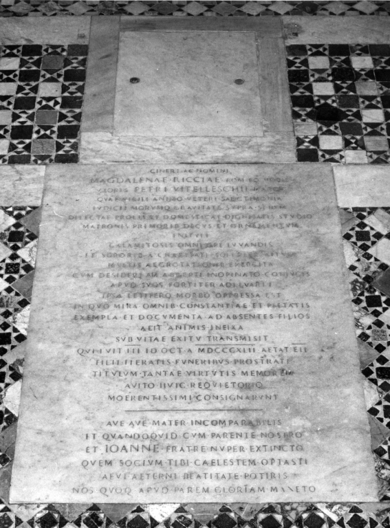 lapide tombale - ambito romano (sec. XIX)