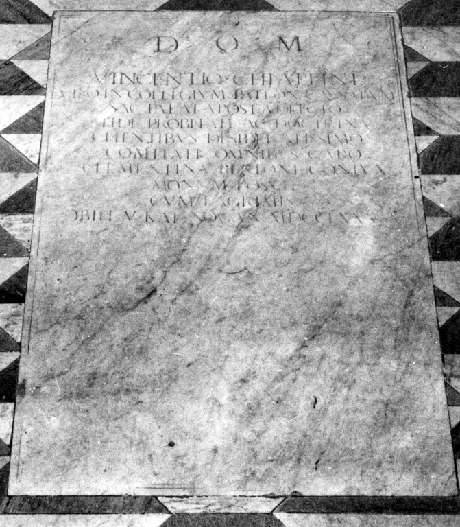 lapide tombale - ambito romano (sec. XVIII)