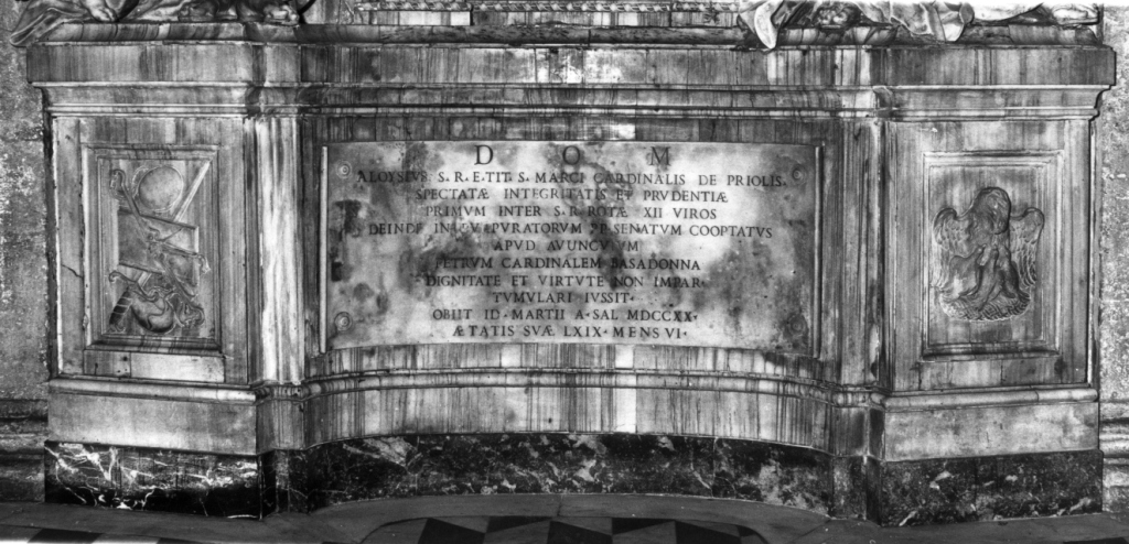 lapide tombale - ambito romano (sec. XVIII)