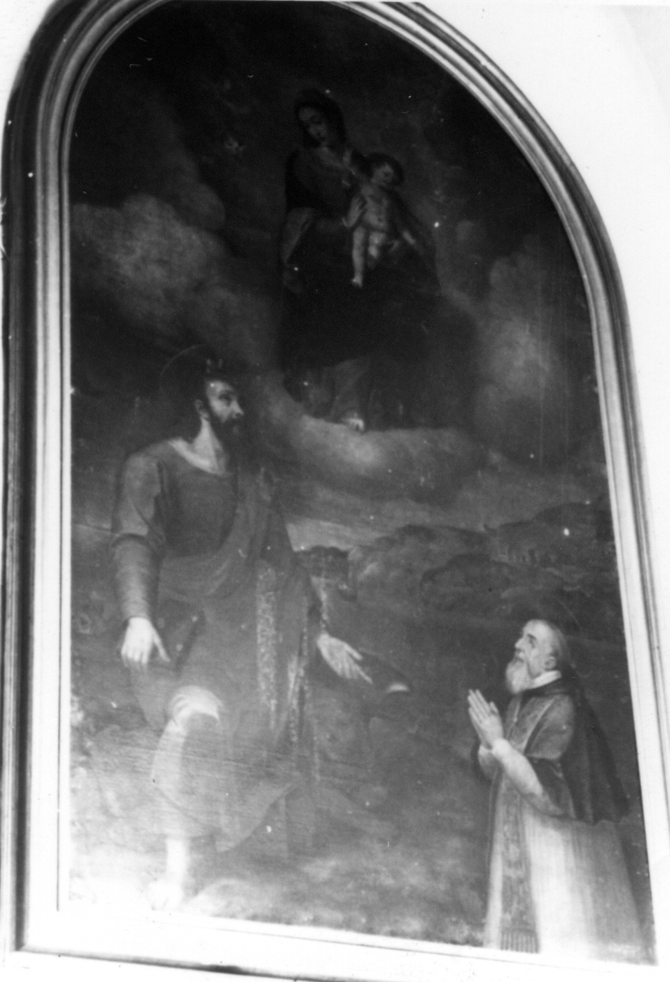 san Marco evangelista presenta alla Madonna con Bambino il beato Gregorio Barbarigo (dipinto) - ambito romano (sec. XVIII)