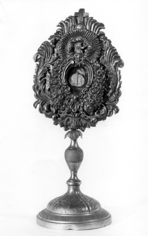 reliquiario - a ostensorio - ambito romano (sec. XIX)